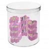 Cubo Barbie Mix com 12 Borrachas em Recipiente de Plástico