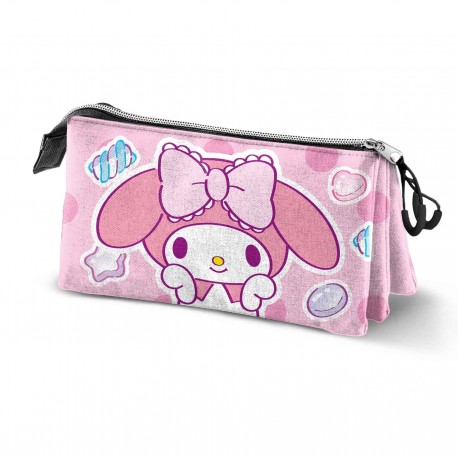 Estojo triplo rosa com My Melody