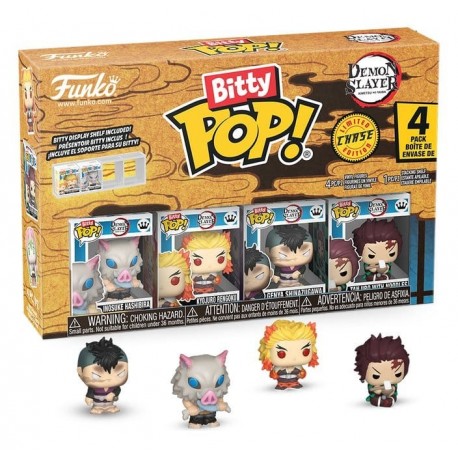 Pack de 4 Figuras Bitty POP! de Demon Slayer