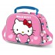 Bolsa térmica Hello Kitty 3D rosa com coração