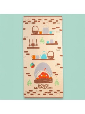 Serviette de cuisine Le Château Ambulant avec Calcifer