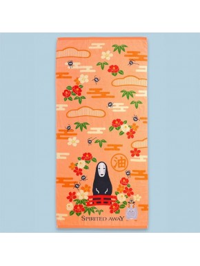 Serviette Le Voyage de Chihiro Sans Visage et Fleurs