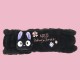 Bandeau Jiji noir avec fleurs brodées