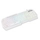 Kit gaming blanc KROM KENTA avec clavier, souris, casque et tapis RGB