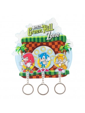 Porte-clés Sonic the Hedgehog avec 3 porte-clés