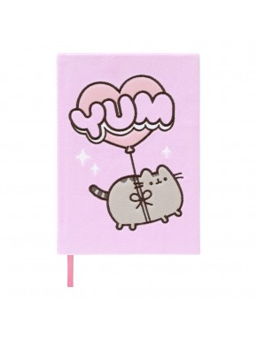 Cuaderno rosa Pusheen A5 con diseño de peluche