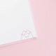 Caderno Pusheen rosa A5 com design de pelúcia