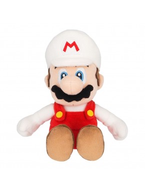 Peluche de Mario Feu 24 cm avec costume rouge et casquette blanche