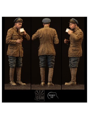 Figurine résine soldat britannique pause thé
