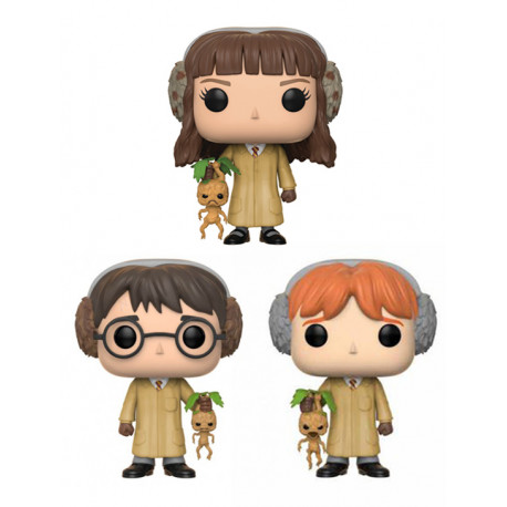 Pack Funko Pop! Harry Potter Hermione y Ron con Mandrágoras