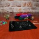 Tapis de dés noir ENHANCE avec 7 dés acryliques