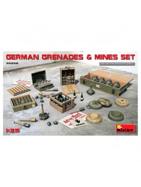Ensemble de maquettes de grenades et mines allemandes 1/35 de MiniArt
