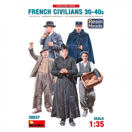 Figuras de civis franceses 30-40s MiniArt