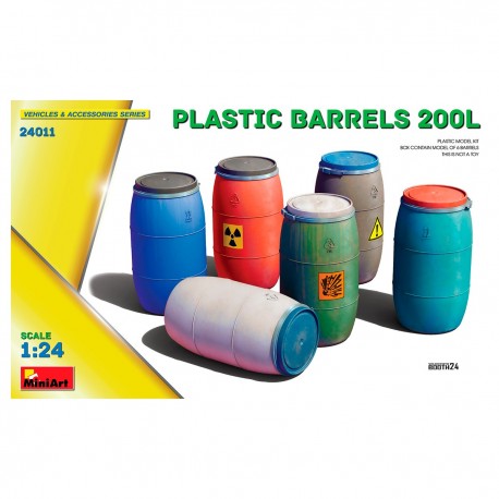 MiniArt Kit 24011 barils en plastique 200L 1:24