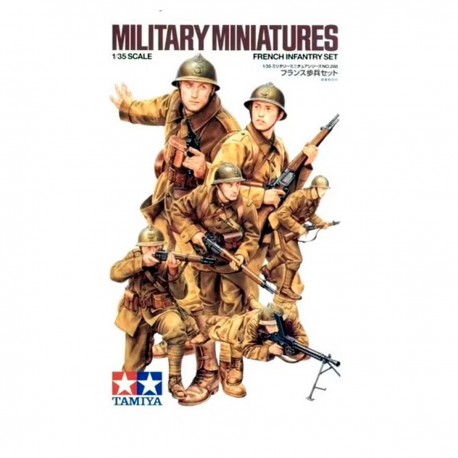 Ensemble de figures d'infanterie française à l'échelle 1/35 de Tamiya