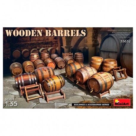 Kit de maquette de barils en bois à l'échelle 1/35