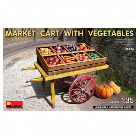 Maquette de chariot de marché avec légumes MiniArt