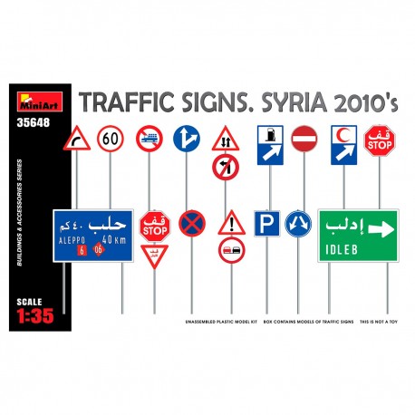Maquette de panneaux de signalisation Syrie 2010, MiniArt