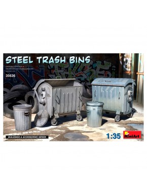Maquette de poubelles en acier MiniArt