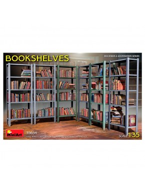 Kit d'étagères avec livres à l'échelle 1/35 MiniArt