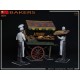 Set de miniaturas de panaderos y carrito en escala 1:35