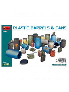 Kit de barils et bidons en plastique à l'échelle 1/48 MiniArt