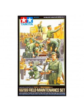 Ensemble d'entretien de terrain allemand Tamiya 1/48 avec figurines et accessoires