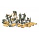 Ensemble d'entretien de terrain allemand Tamiya 1/48 avec figurines et accessoires
