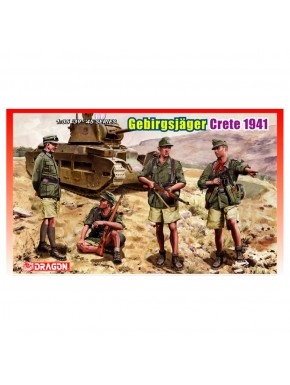 Figuras de soldados Gebirgsjäger em Creta 1941