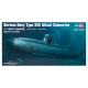 Modelo de submarino alemán Type 212 a escala 1/350