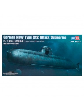 Modelo de submarino alemán Type 212 a escala 1/350