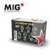 Caixa de figuras Equipe Moderna EUA escala 1/72 da Mig Productions