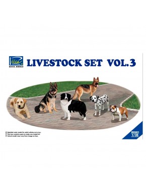 Figurines de chiens Riich Models 1/35