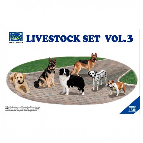 Figurines de chiens Riich Models 1/35