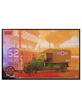 Boîte de maquette Ambulance Vauxhall D-type 1/72 Roden