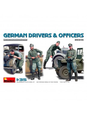 Kit de figuras motoristas e oficiais alemães 1/35 MiniArt