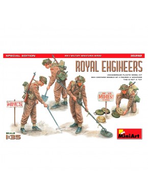 Kit Royal Engineers 1/35 MiniArt, figuras y equipo militar