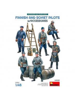 Ensemble de figurines de pilotes finnois et soviétiques à l'échelle 1/48