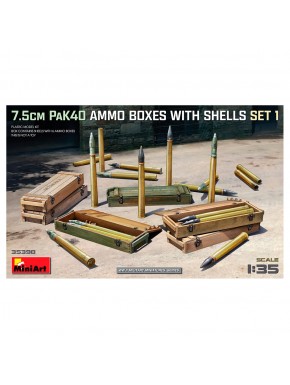 Maquette de boîtes à munitions Pak40 7.5cm à l'échelle 1/35 de MiniArt