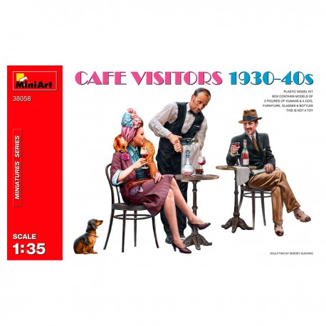 Kit de miniatura Café Visitantes 1930-40s de MiniArt