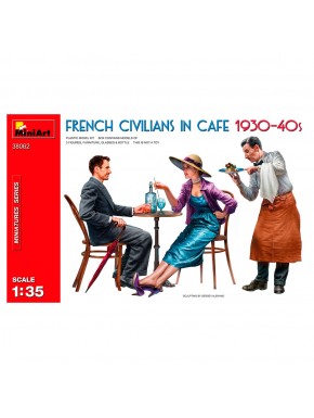 Kit modélisme Civils Français au café années 30-40