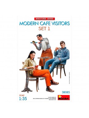 Kit modern cafe visitors escala 1:35 de MiniArt