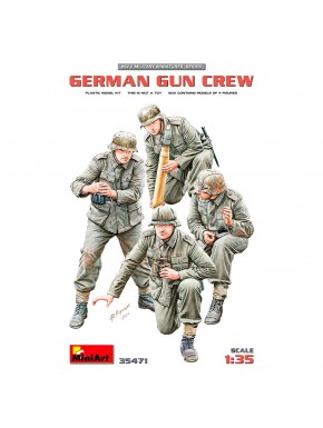 Ensemble de figurines miniatures équipage canon allemand