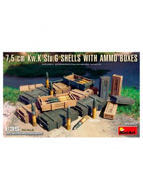 Kit maquetas proyectiles Kw.K 7,5 cm a escala 1:35