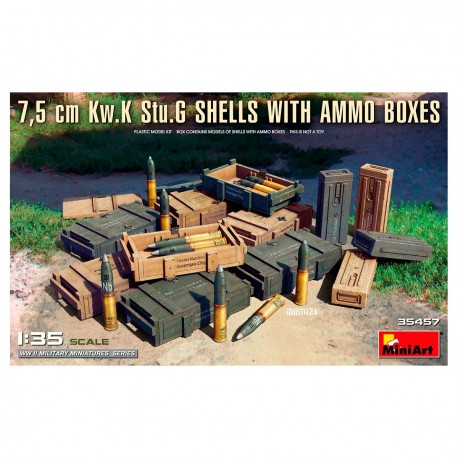 Kit de modelismo projéteis Kw.K 7,5 cm 1:35