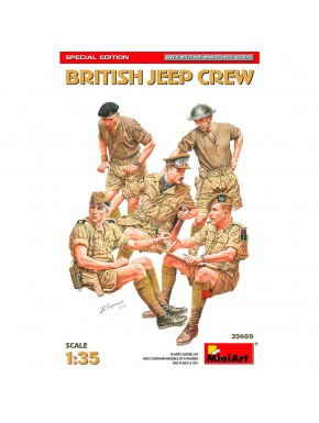 Conjunto de figuras británicas de Jeep MiniArt en escala 1/35