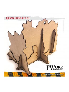 Kit de ruines urbaines MDF Pwork Wargames