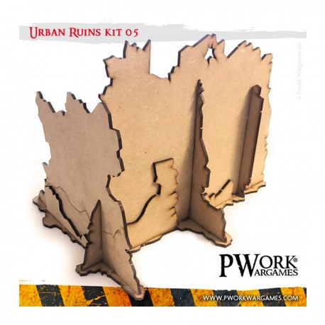 Kit de ruinas urbanas MDF Pwork Wargames