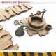 Kit de terrain médiéval MDF avec passerelles et puits