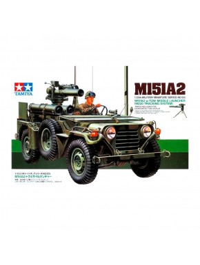 Modelo Tamiya M151A2 com sistema TOW em escala 1/35